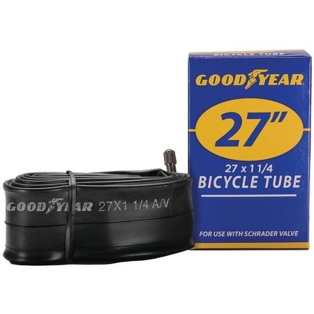 KENT Bicycle Tube, Butyl Rubber, Black, For 27 x 114 in W Bicycle Tires 91081